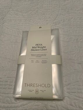 NWT THRESHOLD Clear Shower Liner Shower Curtain